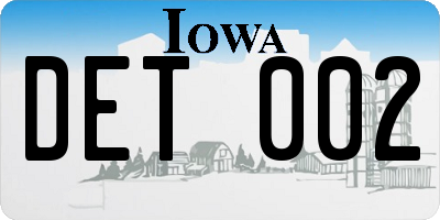 IA license plate DET002