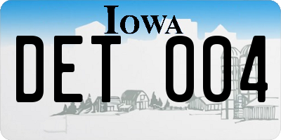 IA license plate DET004