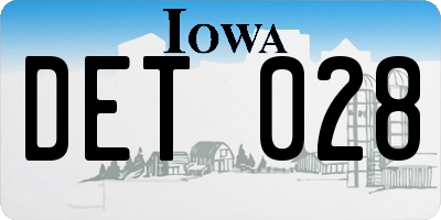 IA license plate DET028