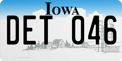 IA license plate DET046