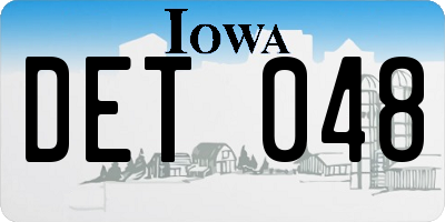 IA license plate DET048