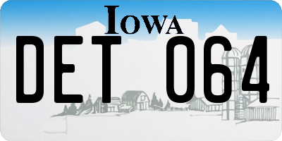 IA license plate DET064