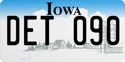IA license plate DET090