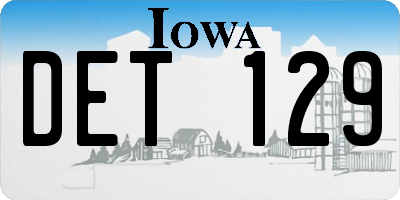 IA license plate DET129