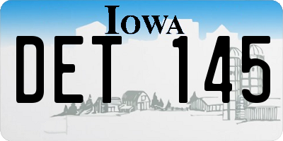 IA license plate DET145
