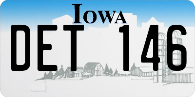 IA license plate DET146