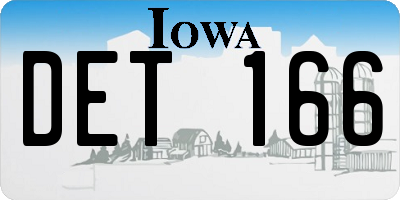 IA license plate DET166