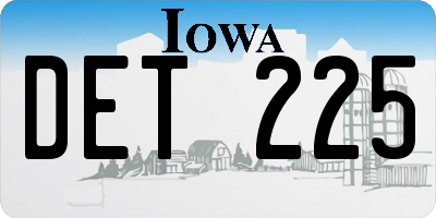 IA license plate DET225