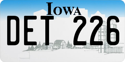 IA license plate DET226