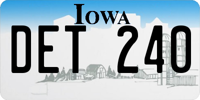 IA license plate DET240
