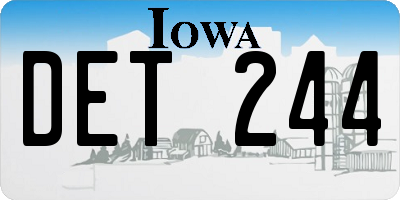 IA license plate DET244