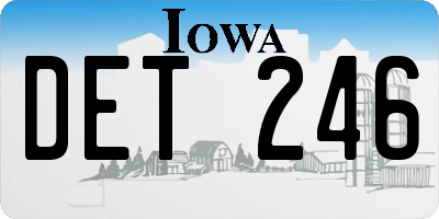 IA license plate DET246