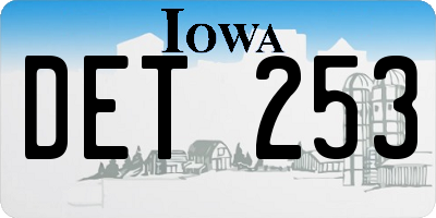 IA license plate DET253