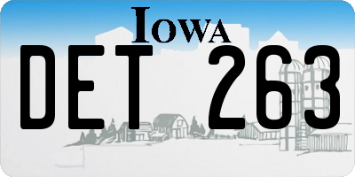 IA license plate DET263