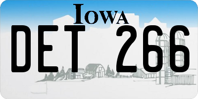 IA license plate DET266