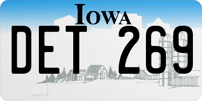 IA license plate DET269