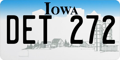 IA license plate DET272