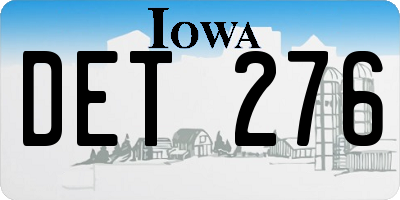 IA license plate DET276