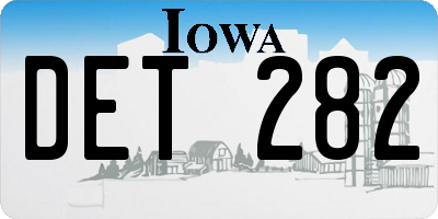 IA license plate DET282