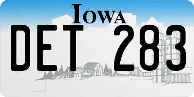 IA license plate DET283