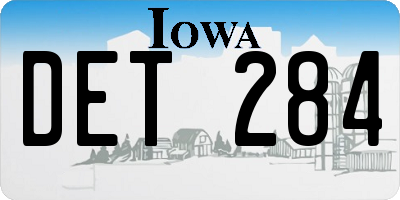 IA license plate DET284
