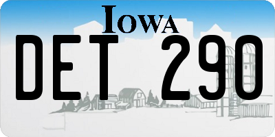 IA license plate DET290