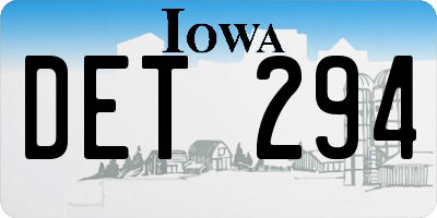 IA license plate DET294