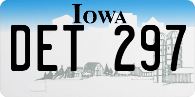 IA license plate DET297