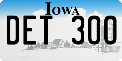 IA license plate DET300