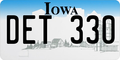 IA license plate DET330