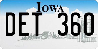 IA license plate DET360