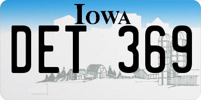 IA license plate DET369