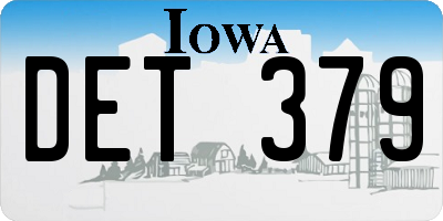IA license plate DET379