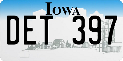 IA license plate DET397