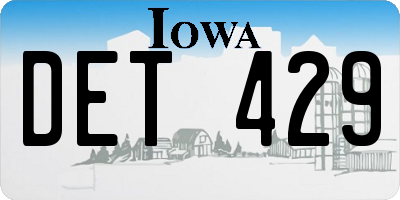 IA license plate DET429
