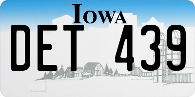 IA license plate DET439