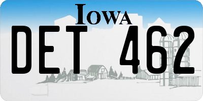 IA license plate DET462
