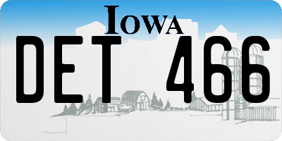 IA license plate DET466