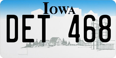 IA license plate DET468