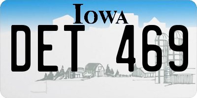 IA license plate DET469