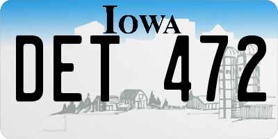 IA license plate DET472