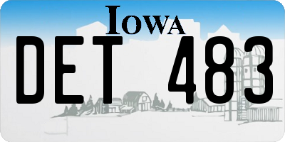 IA license plate DET483