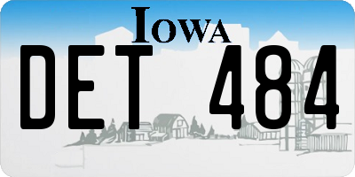 IA license plate DET484