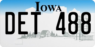 IA license plate DET488