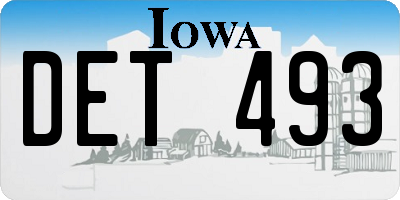 IA license plate DET493