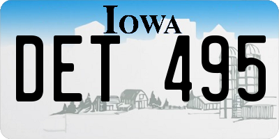 IA license plate DET495