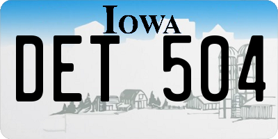 IA license plate DET504