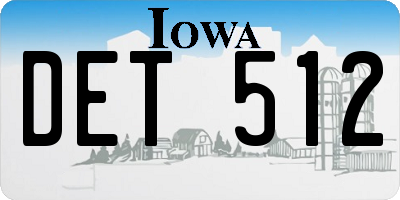 IA license plate DET512