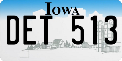 IA license plate DET513