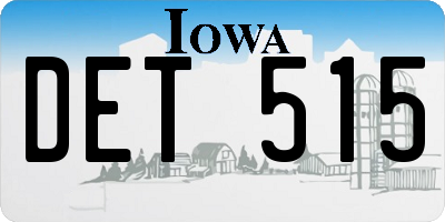 IA license plate DET515